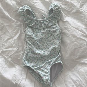 Minnow Swim girls tie knot floral one piece suit 1